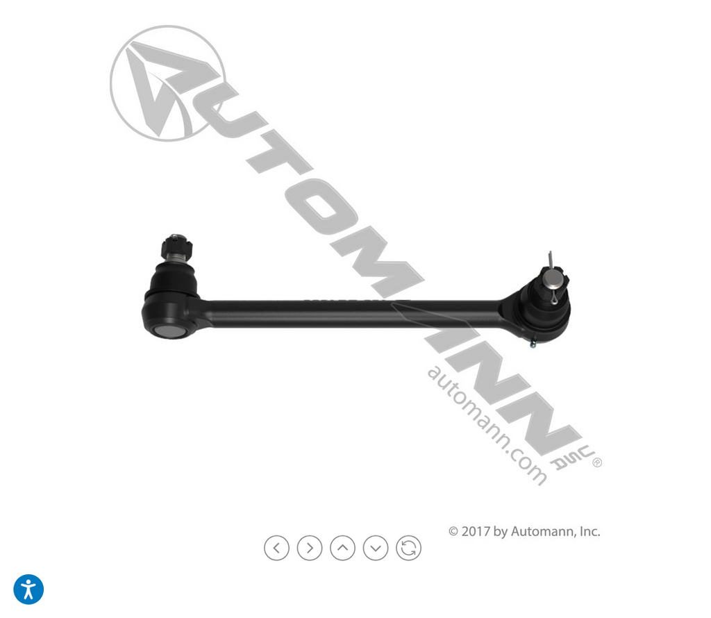463.DS4696  - Drag Link 17.500in C to C Freightliner - Nick's Truck Parts