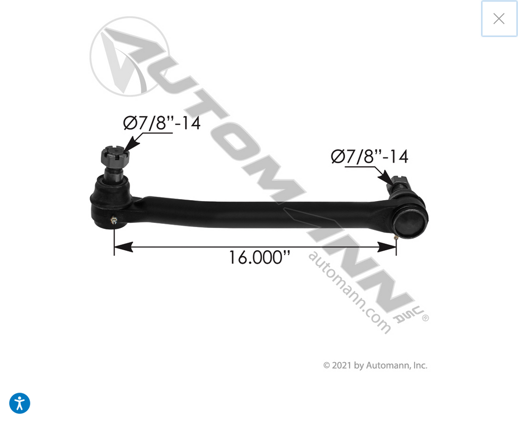 463.DS5518 - Drag Link IHC - Nick's Truck Parts