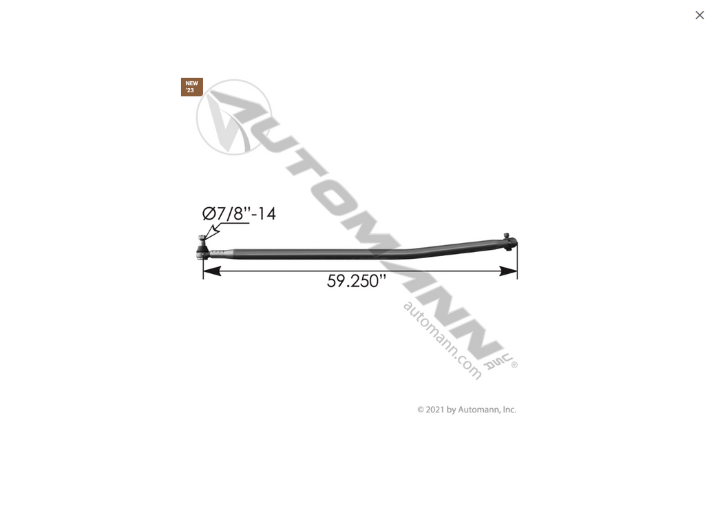 463.DS5543- Drag Link IHC - Nick's Truck Parts