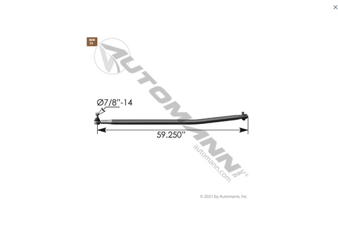 463.DS5543- Drag Link IHC - Nick's Truck Parts