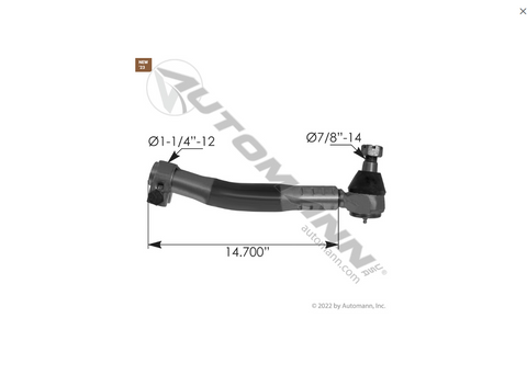 463.DS5554 - Drag Link IHC - Nick's Truck Parts
