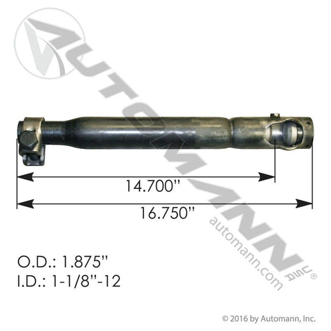 463.DS6202 -  Drag Link 16.750in E to E Mack - Nick's Truck Parts