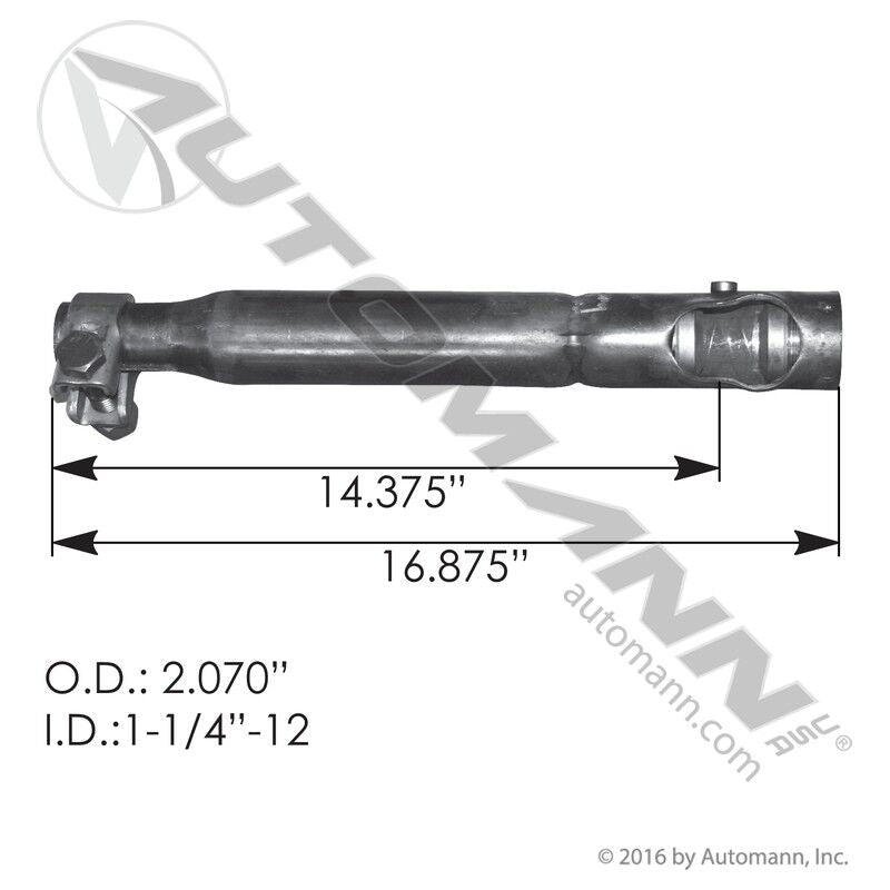463.DS6203 - Drag Link 16.872in E to E Mack - Nick's Truck Parts