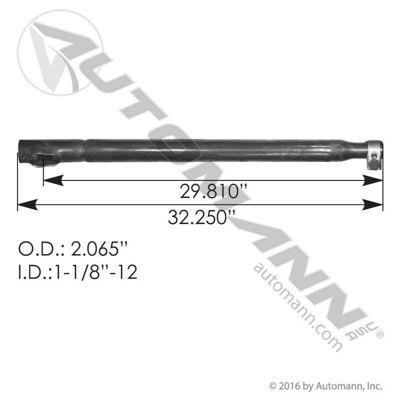 463.DS6204 - Drag Link 32.250in E to E Mack - Nick's Truck Parts