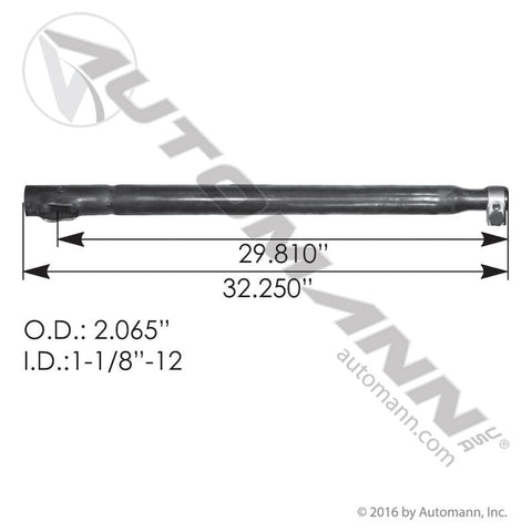 463.DS6204 - Drag Link 32.250in E to E Mack - Nick's Truck Parts