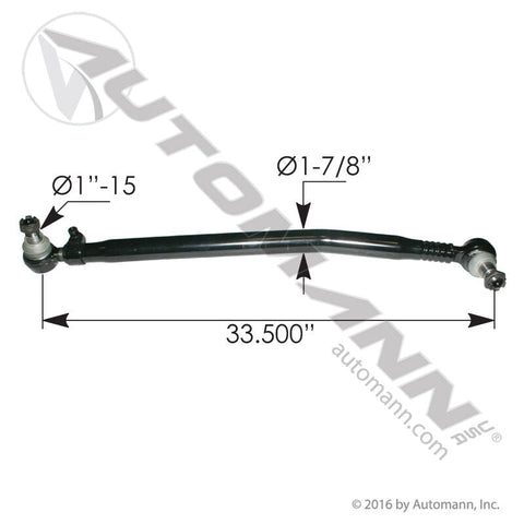 463.DS6291 - Drag Link 33.500in C to C Mack Midliner - Nick's Truck Parts