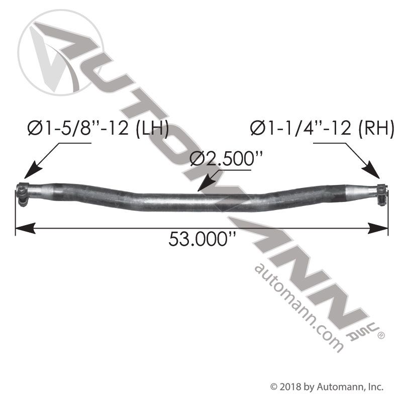 464.303 - Oshkosh Cross Tube Only Bent - Nick's Truck Parts