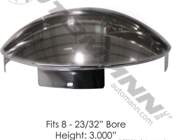 562.B1603SS-Front Hub Cap 6 Notch 3/4in Lip S.Steel, (product_type), (product_vendor) - Nick's Truck Parts