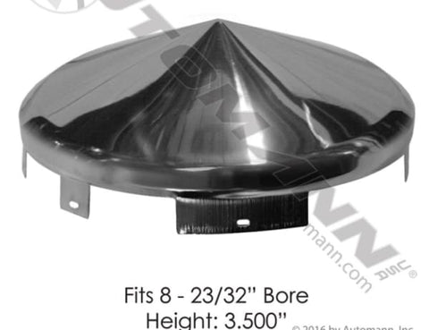 562.B2601C-Front Hub Cap 6 Notch 3/4in Lip Chrome, (product_type), (product_vendor) - Nick's Truck Parts