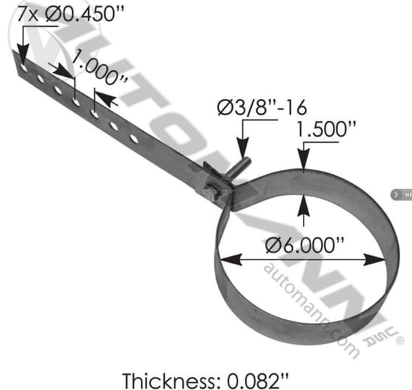 562.U25600-Muffler Hanger 6in, (product_type), (product_vendor) - Nick's Truck Parts