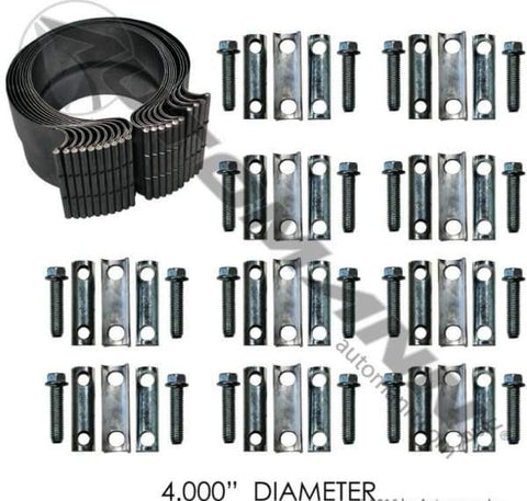562.U3104ABK-T-Band Clamp Preformed  Torca 4in, (product_type), (product_vendor) - Nick's Truck Parts