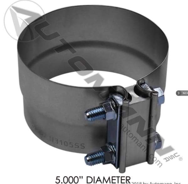 562.U3105A-Exhaust Clamp Preformed 5in, (product_type), (product_vendor) - Nick's Truck Parts