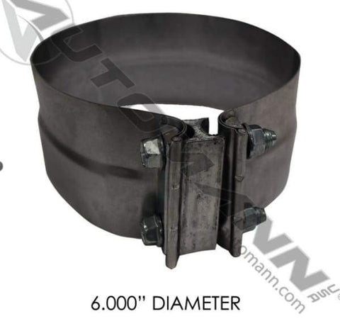 562.U3106A-Exhaust Clamp Preformed 6in, (product_type), (product_vendor) - Nick's Truck Parts