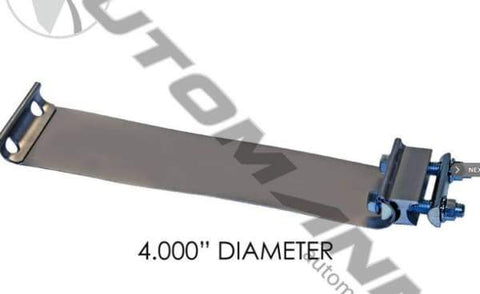562.U3204A-Band Clamp Flat  4in Aluminized, (product_type), (product_vendor) - Nick's Truck Parts