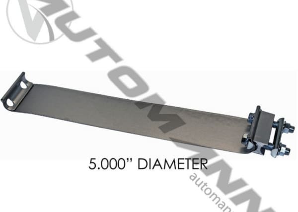 562.U3205A-Band Clamp Flat 5in  Aluminized, (product_type), (product_vendor) - Nick's Truck Parts