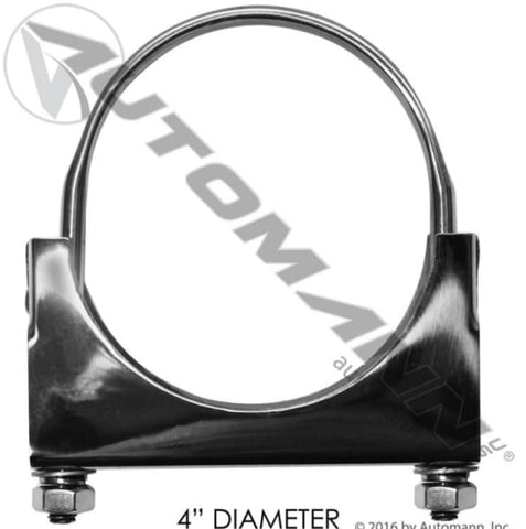 562.U3404SS-Flat U-Bolt Saddle Clamp 4in S.Steel, (product_type), (product_vendor) - Nick's Truck Parts