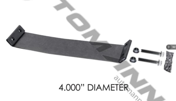 562.U3604A-Band Clamp Flat Early Style 4in ALZ, (product_type), (product_vendor) - Nick's Truck Parts
