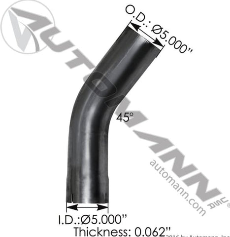 562.U4545-Exhaust Elbow 45 Deg 5in, (product_type), (product_vendor) - Nick's Truck Parts