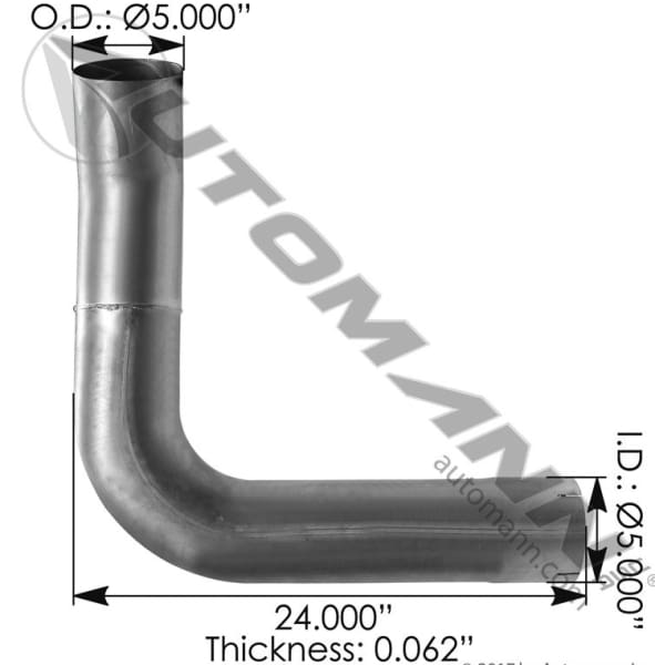 562.U5910742LA-Exhaust Elbow ALZ LH Kenworth, (product_type), (product_vendor) - Nick's Truck Parts