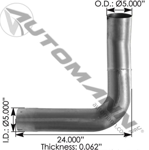 562.U5910742RA-Exhaust Elbow ALZ RH Kenworth, (product_type), (product_vendor) - Nick's Truck Parts