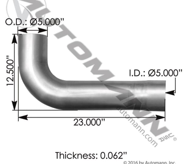 562.U5914729A-Exhaust Elbow ALZ Kenworth, (product_type), (product_vendor) - Nick's Truck Parts