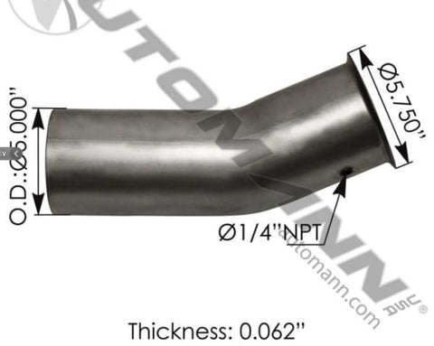 562.U5917915A-Exhaust Pipe ALZ Kenworth, (product_type), (product_vendor) - Nick's Truck Parts