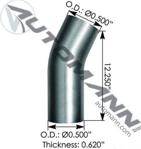 562.U5918531A-Exhaust Pipe ALZ Kenworth, (product_type), (product_vendor) - Nick's Truck Parts