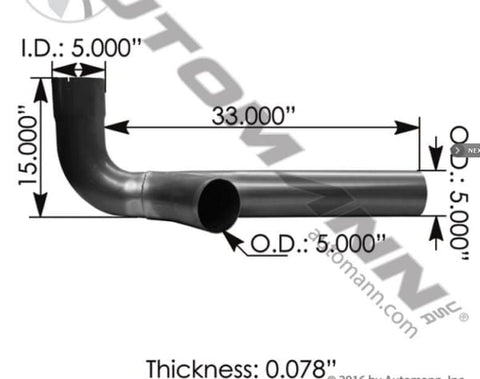 562.U5918936A-Exhaust Y-Pipe ALZ Kenworth, (product_type), (product_vendor) - Nick's Truck Parts