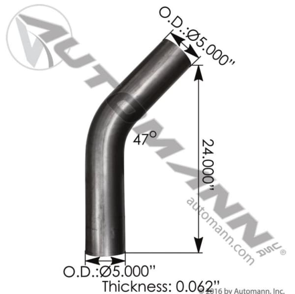 562.U598049A-Exhaust Pipe ALZ Kenworth, (product_type), (product_vendor) - Nick's Truck Parts
