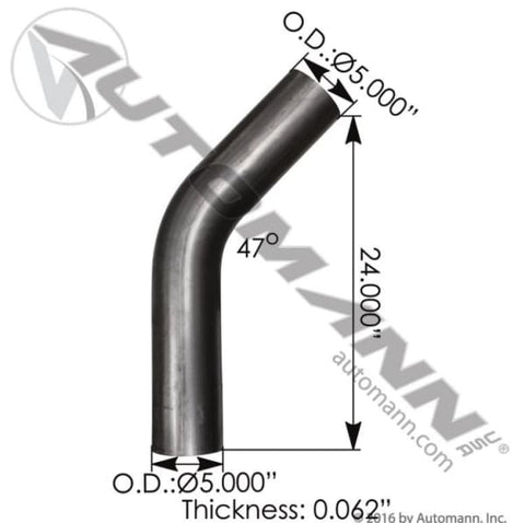 562.U598049A-Exhaust Pipe ALZ Kenworth, (product_type), (product_vendor) - Nick's Truck Parts