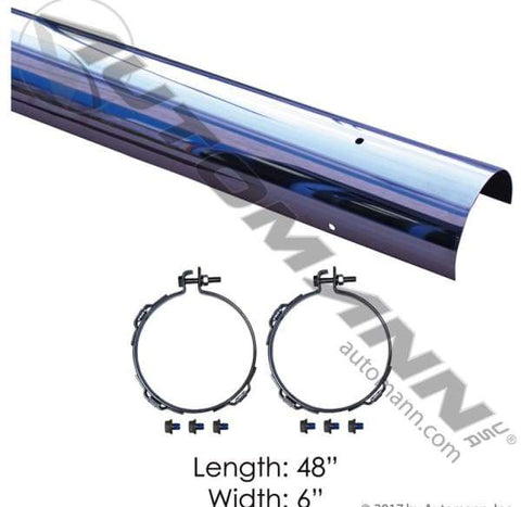 562.U6361SS-Heat Shield 6in Solid, (product_type), (product_vendor) - Nick's Truck Parts