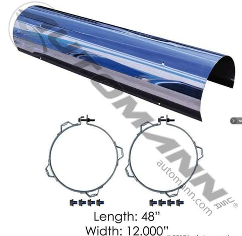 562.U6392SS-Heat Shield 9in Solid, (product_type), (product_vendor) - Nick's Truck Parts