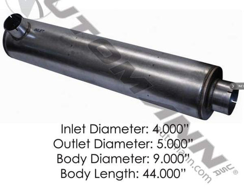 562.U645091-Muffler 4in Inlet 5in Outlet 9in Body, (product_type), (product_vendor) - Nick's Truck Parts