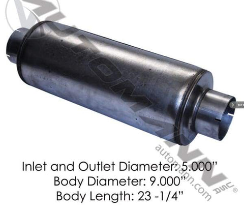 562.U65092-Muffler 5in Inlet/Outlet 9in Body, (product_type), (product_vendor) - Nick's Truck Parts