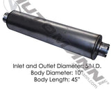 562.U6510-Stack Muffler-10in Dia Body 5in, (product_type), (product_vendor) - Nick's Truck Parts