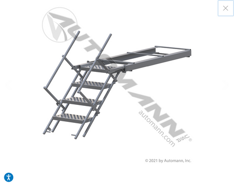 562.PL1401 - Pullout Ladder 4 Step w/Handrails - Nick's Truck Parts