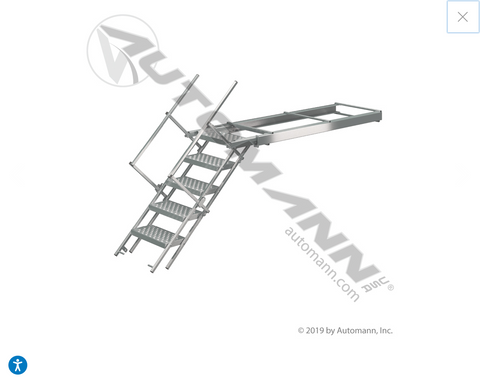 562.PL1501 - Pullout Ladder 5 Step w/Handrails - Nick's Truck Parts