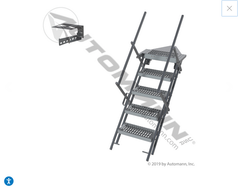 562.RL1501 - Rotating Ladder 5 Step w/Handrails - Nick's Truck Parts