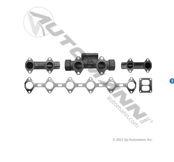 562.UM55106K Exhaust Manifold Kit IHC DT466 Nick's Truck Parts