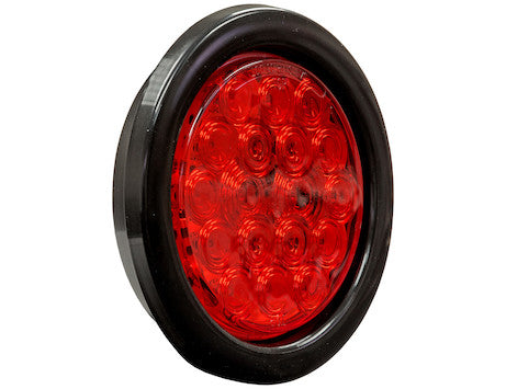 5624118 -Buyers-4 Inch Red Round Stop/Turn/Tail Light Kit With 18 LEDs (PL-3 Connection, Includes Grommet And Plug) - Nick's Truck Parts