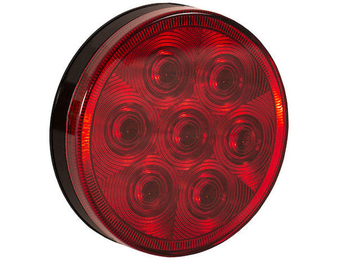 5624157 -Buyers-4 Inch Red Round Stop/Turn/Tail Light With 7 LEDs Kit - Includes Plug And Grommet - Nick's Truck Parts