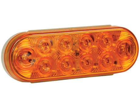 5626211 -Buyers-6 Inch Amber Oval Turn Signal Light With 10 LED - Nick's Truck Parts