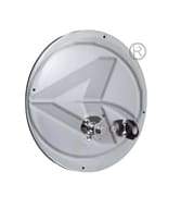 563.9005-9-1/2 in. Convex Mirror with  L Bracket and Offset Stud-Stainless Steel, (product_type), (product_vendor) - Nick's Truck Parts