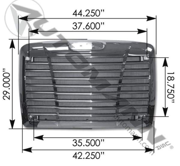 564.14005-Grille with Bug Screen Freightliner, (product_type), (product_vendor) - Nick's Truck Parts