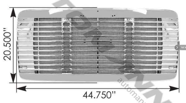 564.14006C-Grille & Screen Chrome Freightliner, (product_type), (product_vendor) - Nick's Truck Parts