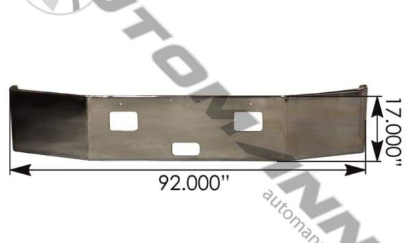 564.46105C-Bumper Chrome Freightliner  17 in  FL70-90-112, (product_type), (product_vendor) - Nick's Truck Parts
