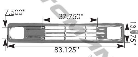 564.55011-GRILLE LOWER IHC, (product_type), (product_vendor) - Nick's Truck Parts