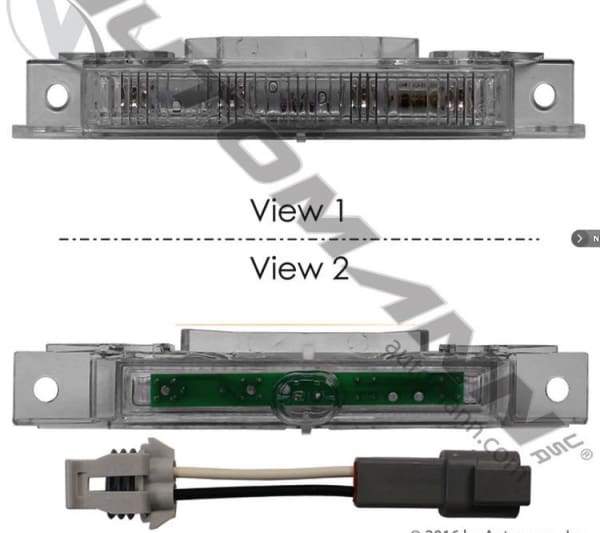 564.96023KSunvisor Marker Light Clear with Harness Nick's Truck Parts