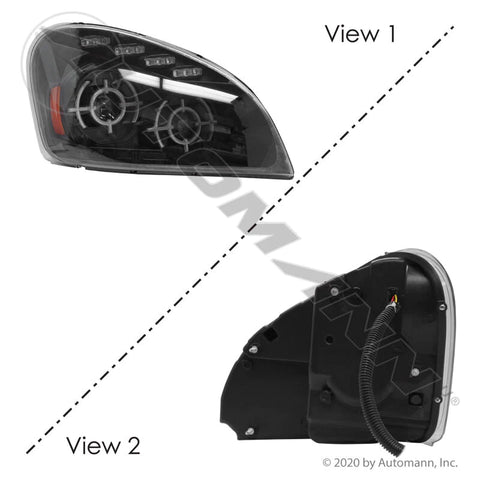 564.46030ADB - Headlamp RH Freightliner Cascadia LED - Nick's Truck Parts