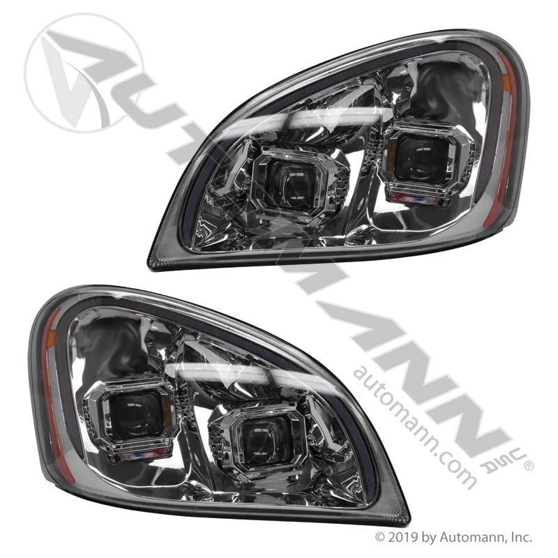 564.46051SCP - Headlamp Set Freightliner Chrome - Nick's Truck Parts